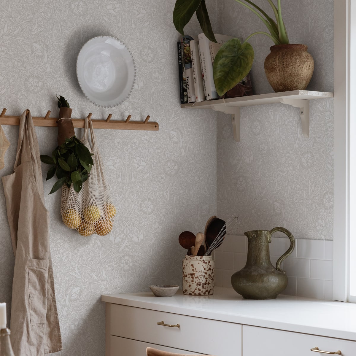 Caroline Wallpaper - Sandstone - Sandberg - S10209 - Premier Wallcovering