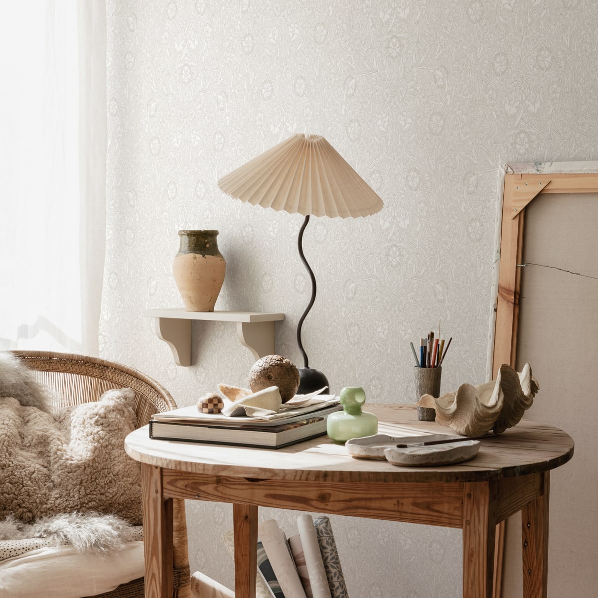 Caroline Wallpaper - Sandstone - Sandberg - S10209 - Premier Wallcovering