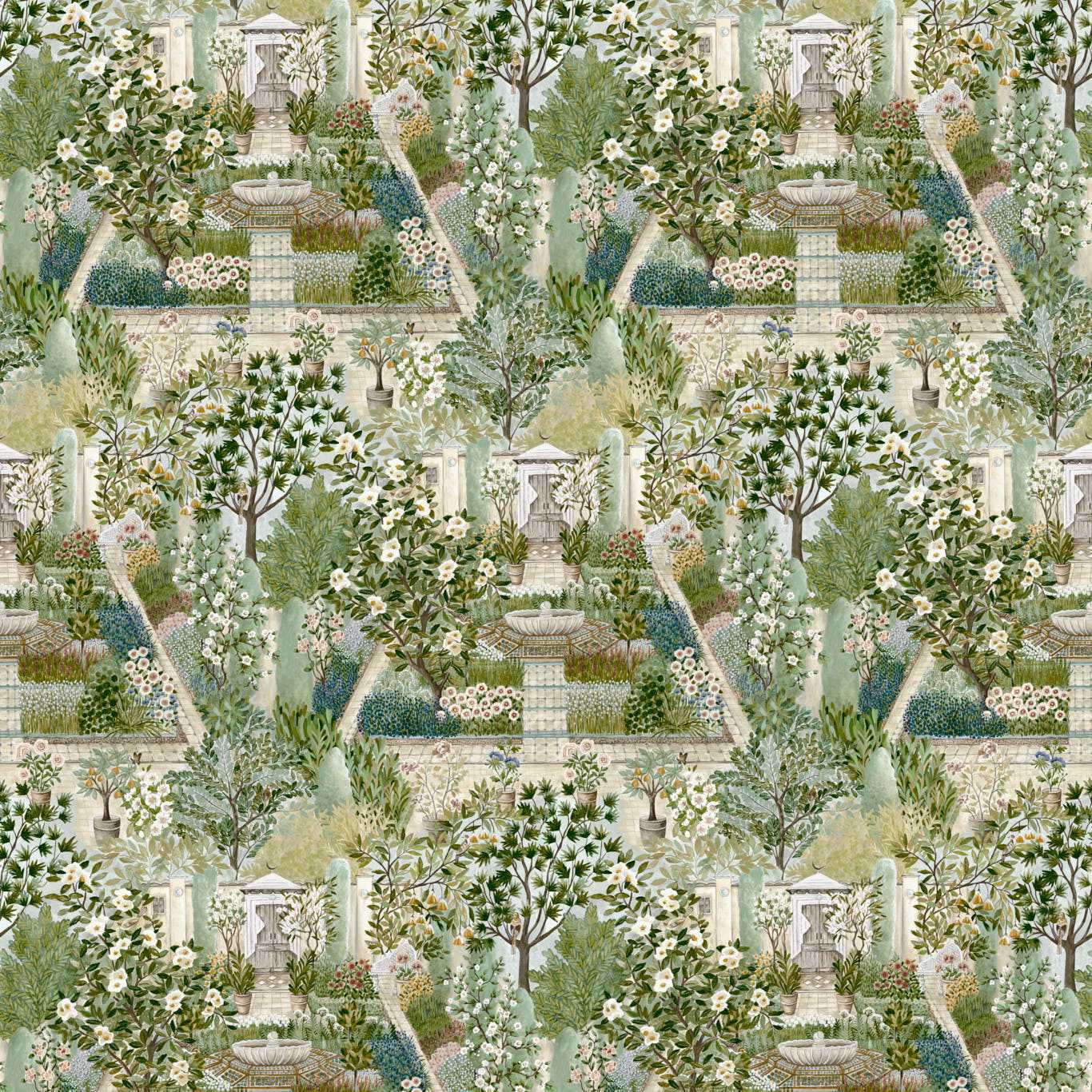 Carpet Garden Wallpaper - Paradise - Sanderson - DHIP217518 - Premier Wallcovering