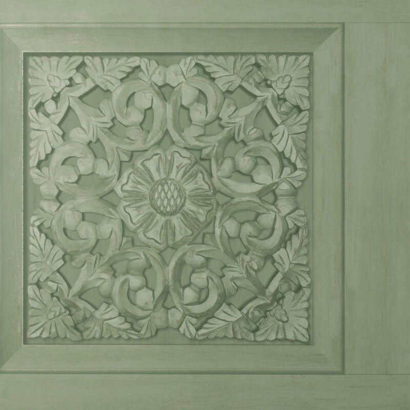 Carved Panel Wallpaper - Sage - Fine Décor - FD43276 - Premier Wallcovering