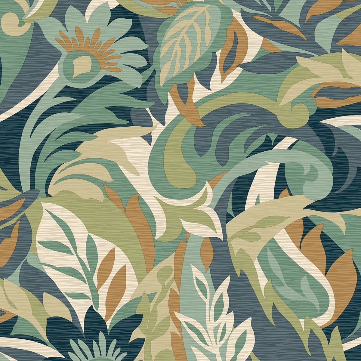 Casa Leaf Wallpaper - Green - Belgravia - 5900 - Premier Wallcovering
