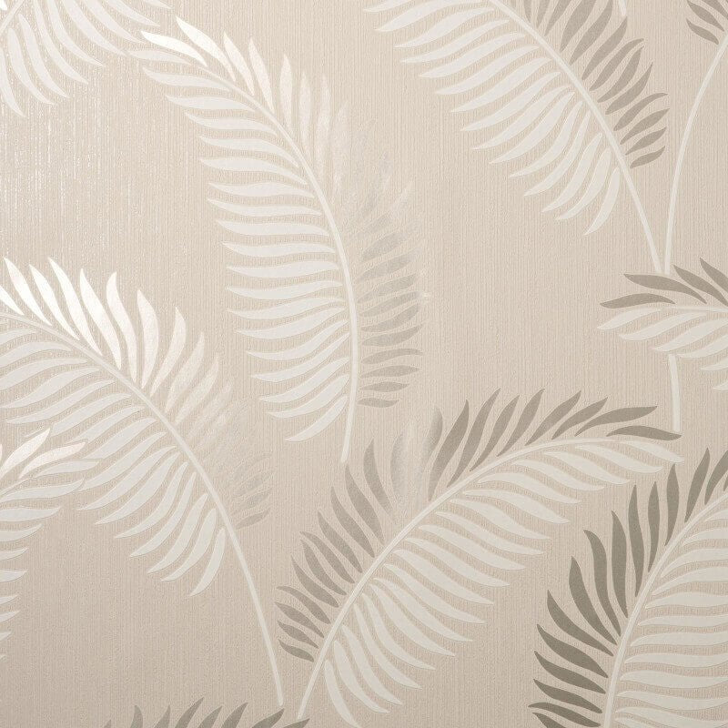 Cascade Leaf Metallic Wallpaper - Cream/Gold - Fine Décor - FD42838 - Premier Wallcovering
