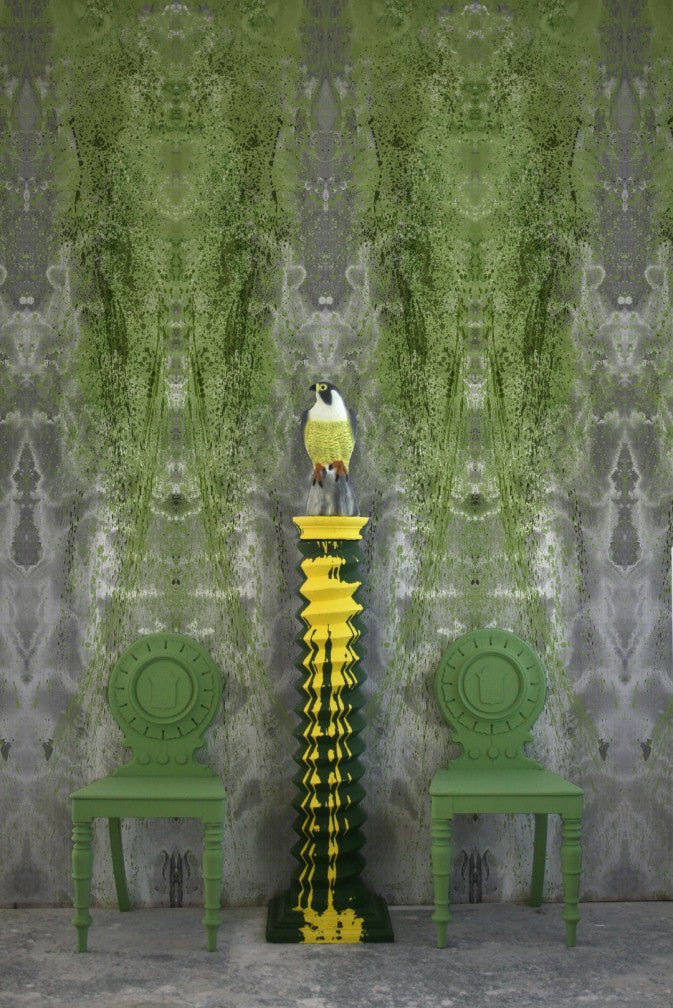 Cascade Superwide Wallpaper Panel - Green - Timorous Beasties - ROR/CASC/OBRN/04 - Premier Wallcovering