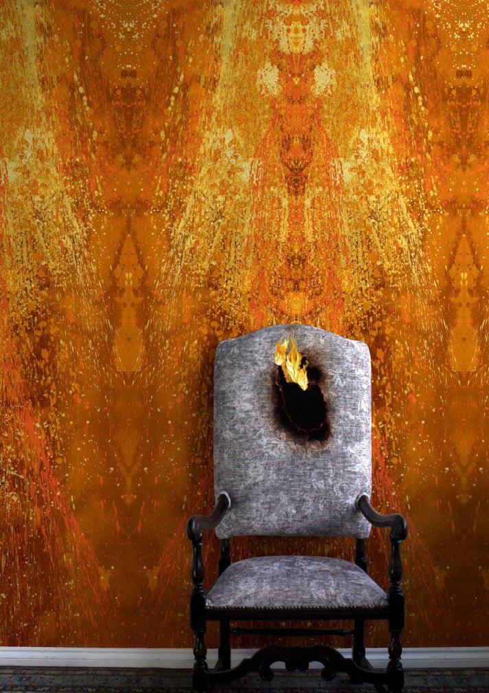 Cascade Superwide Wallpaper Panel - Rust - Timorous Beasties - ROR/CASC/OBRN/02 - Premier Wallcovering