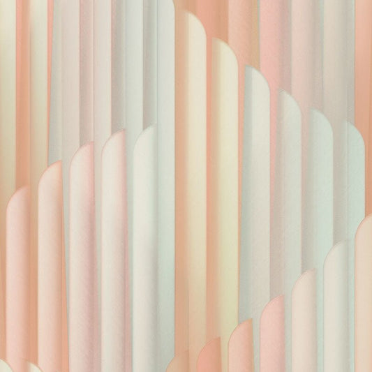 Cascade Vertical Geometric Metallic Wallpaper - Rose Multi - Erismann - 10471 - 05 - Premier Wallcovering