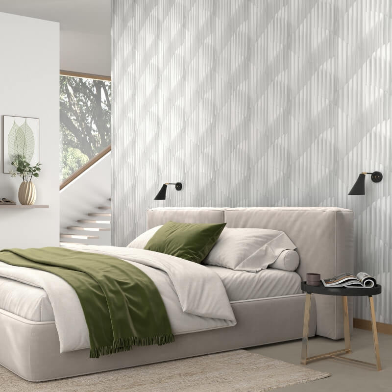 Cascade Vertical Geometric Metallic Wallpaper - Cream/Grey - Erismann - 10471 - 31 - Premier Wallcovering