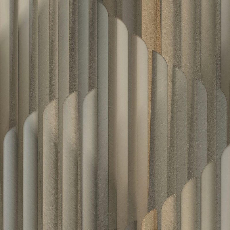 Cascade Vertical Geometric Metallic Wallpaper - Dark Gold - Erismann - 10471 - 15 - Premier Wallcovering