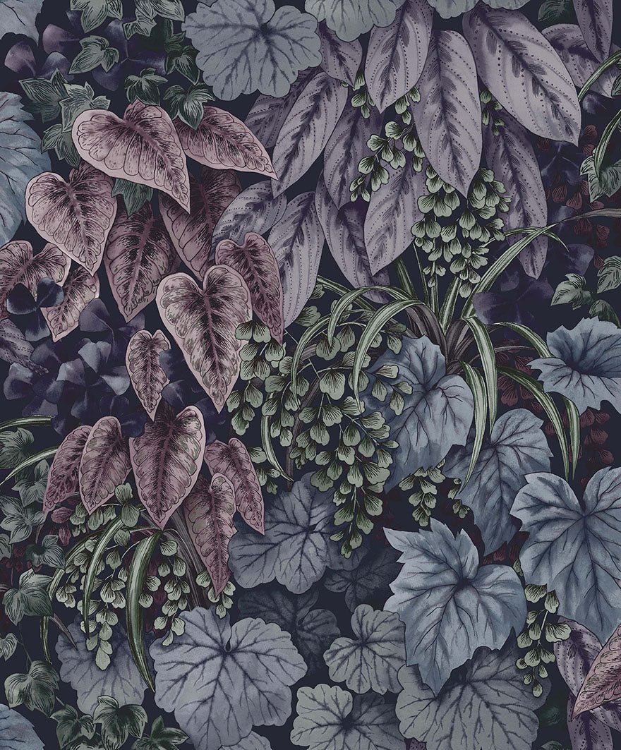 Cascading Garden Wallpaper - Plum - Holden Décor - 91362 - Premier Wallcovering