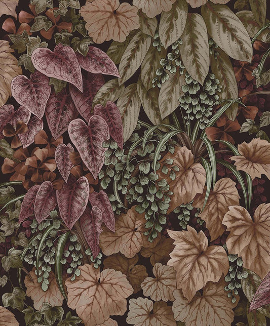 Cascading Garden Wallpaper - Crimson - Holden Décor - 91360 - Premier Wallcovering