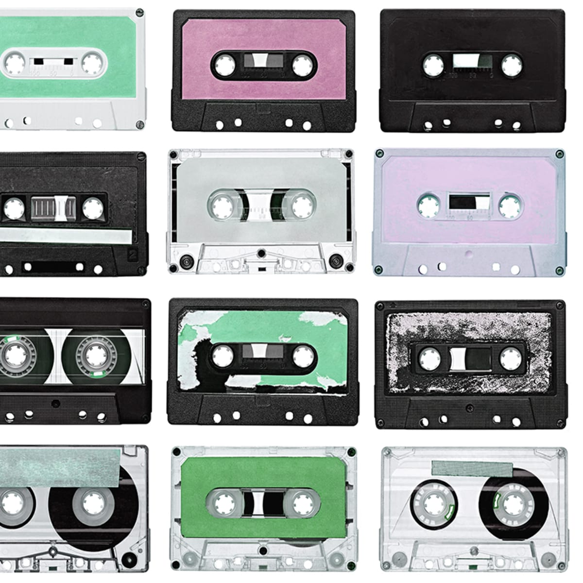 Casette Tape Wallpaper - Purple Rain - Rebel Walls - R18516 - Premier Wallcovering