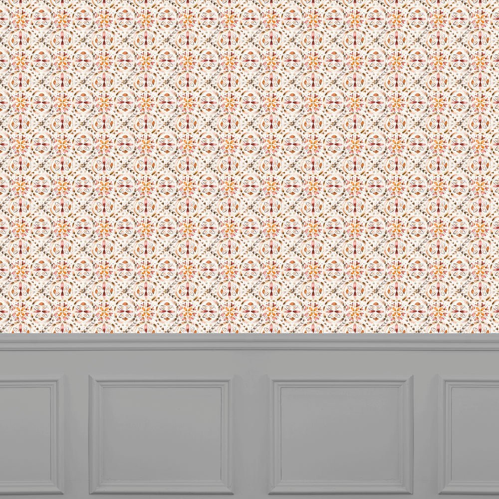 Casia Wallpaper - Terracotta - Voyage Maison - CASIA/WPO/TER - Premier Wallcovering