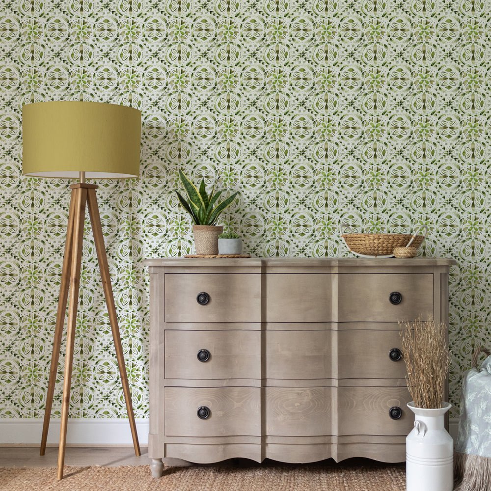 Casia Wallpaper - Sage - Voyage Maison - CASIA/WPO/SAG - Premier Wallcovering