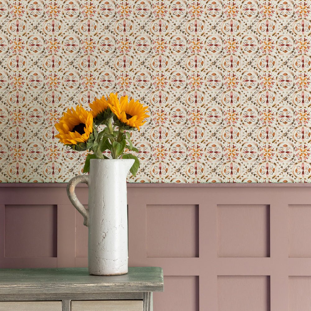 Casia Wallpaper - Terracotta - Voyage Maison - CASIA/WPO/TER - Premier Wallcovering