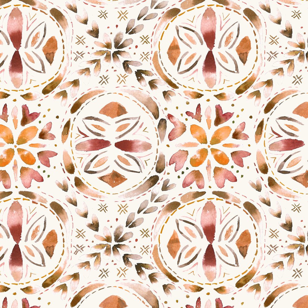 Casia Wallpaper - Terracotta - Voyage Maison - CASIA/WPO/TER - Premier Wallcovering