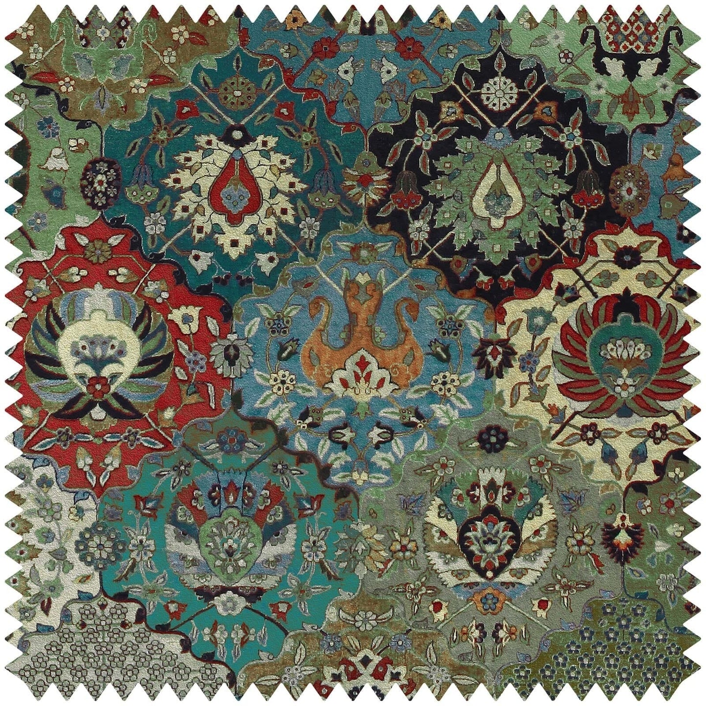 Caspar Velvet Fabric -  Forest - House of Hackney - 1-FA-CAP-VE-FOR-XXX-XXX - Premier Wallcovering