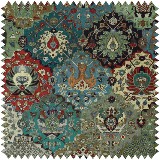 Caspar Velvet Fabric -  Forest - House of Hackney - 1-FA-CAP-VE-FOR-XXX-XXX - Premier Wallcovering