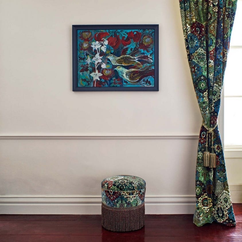 Caspar Velvet Fabric -  Forest - House of Hackney - 1-FA-CAP-VE-FOR-XXX-XXX - Premier Wallcovering