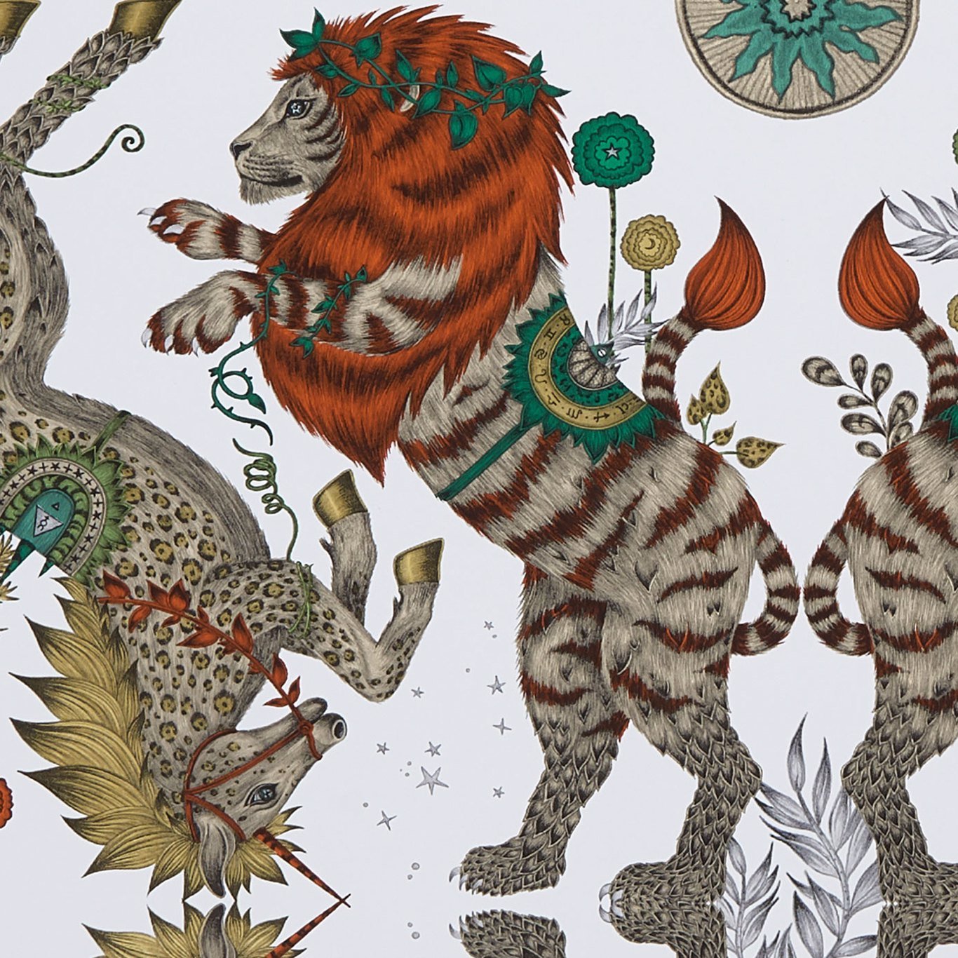 Caspian Wallpaper - Gold - Clarke & Clarke - Emma J Shipley - W0113/03 - Premier Wallcovering