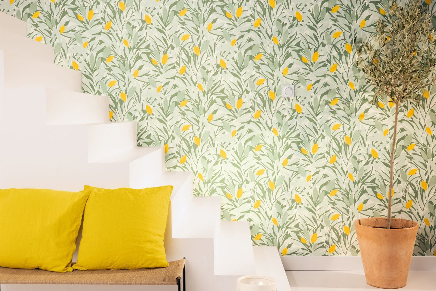 Cassis Wallpaper -  Kaki Jaune - Caselio - 105457243 - Premier Wallcovering
