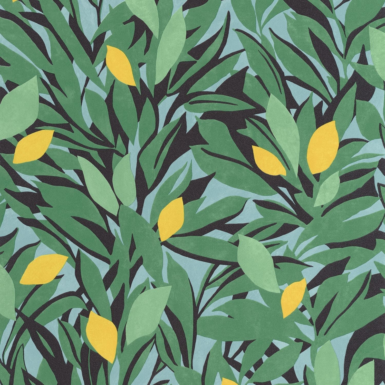 Cassis Wallpaper -  Feuille Jaune - Caselio - 105457720 - Premier Wallcovering