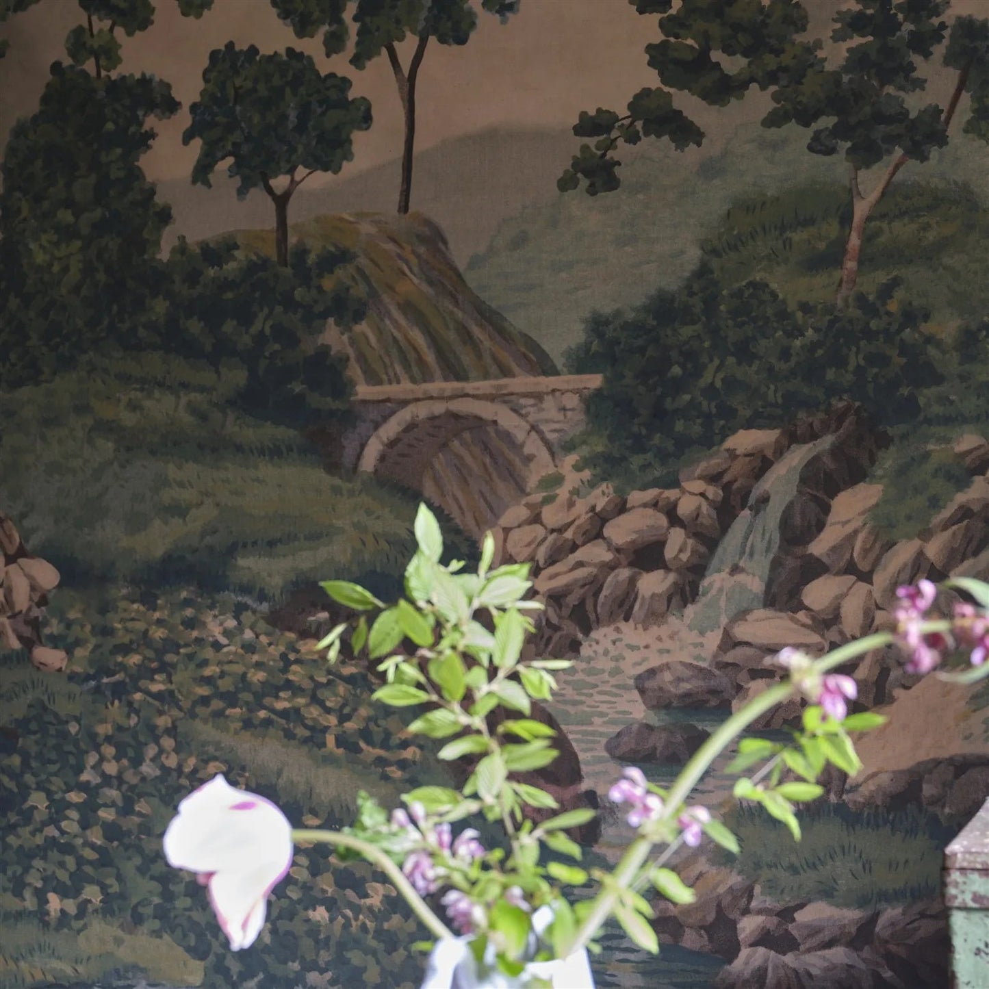 Castle Scene 2 Wallpaper - Forest - John Derian - PJD6012/01 - Premier Wallcovering