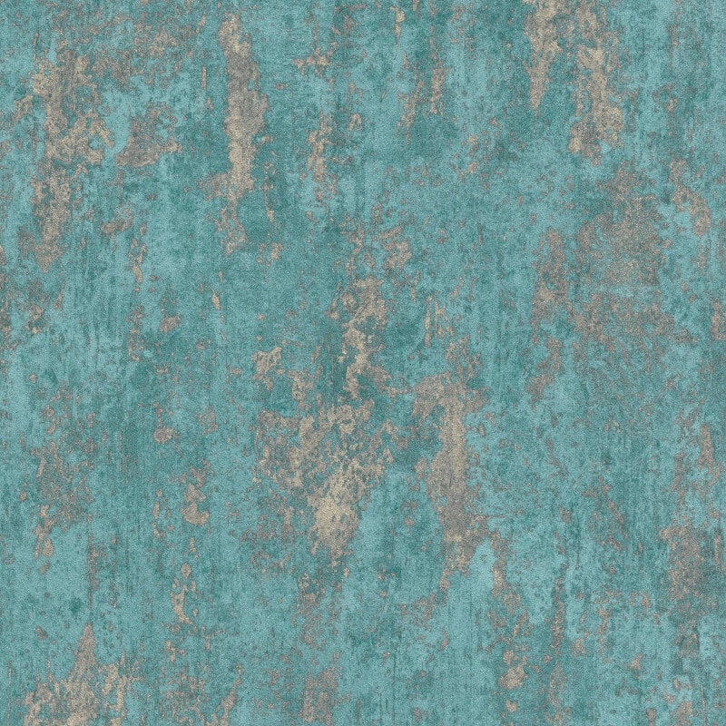 Casual Chic Industrial Texture Metallic Wallpaper - Teal - Erismann - 10273 - 18 - Premier Wallcovering