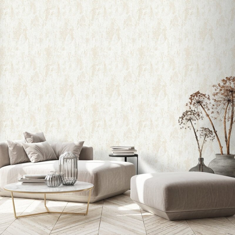 Casual Chic Industrial Texture Metallic Wallpaper - Cream - Erismann - 10273 - 14 - Premier Wallcovering