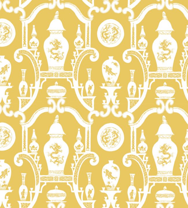 Cathay Wallpaper - Imperial Yellow - Madeaux - W1300 - 04 - Premier Wallcovering