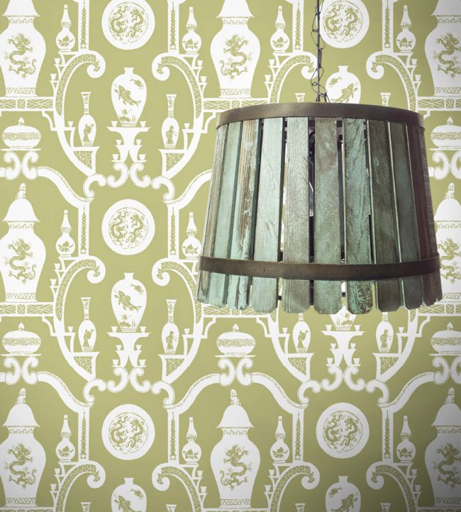 Cathay Wallpaper - Celadon Green - Madeaux - W1300 - 05 - Premier Wallcovering