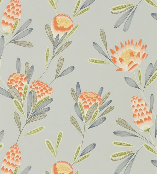 Cayo Wallpaper - Coral/Silver - HZAP111773 - Harlequin - Premier Wallcovering