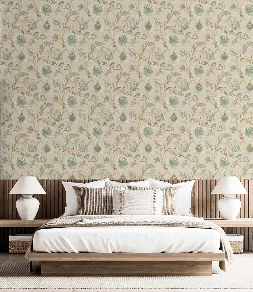 Cecelia Wallpaper - Beige / Green - Holden Décor - 36352 - Premier Wallcovering