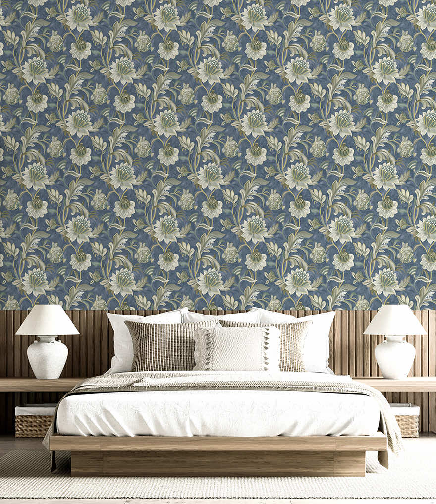 Cecelia Wallpaper - Navy - Holden Décor - 36353 - Premier Wallcovering
