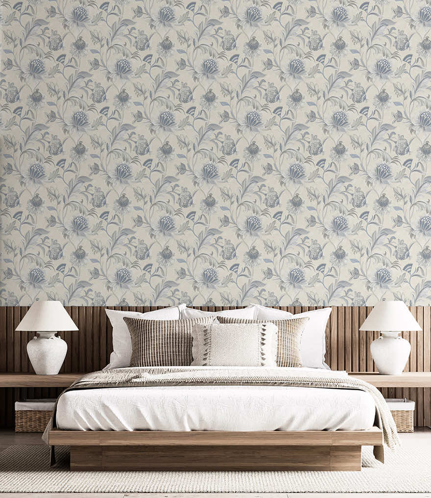 Cecelia Wallpaper - Blue / Dove - Holden Décor - 36355 - Premier Wallcovering