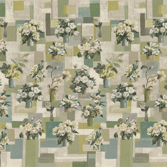Celadon Vase Grasscloth Wallpaper - Celadon - PDG1205/01 - Designers Guild - Premier Wallcovering