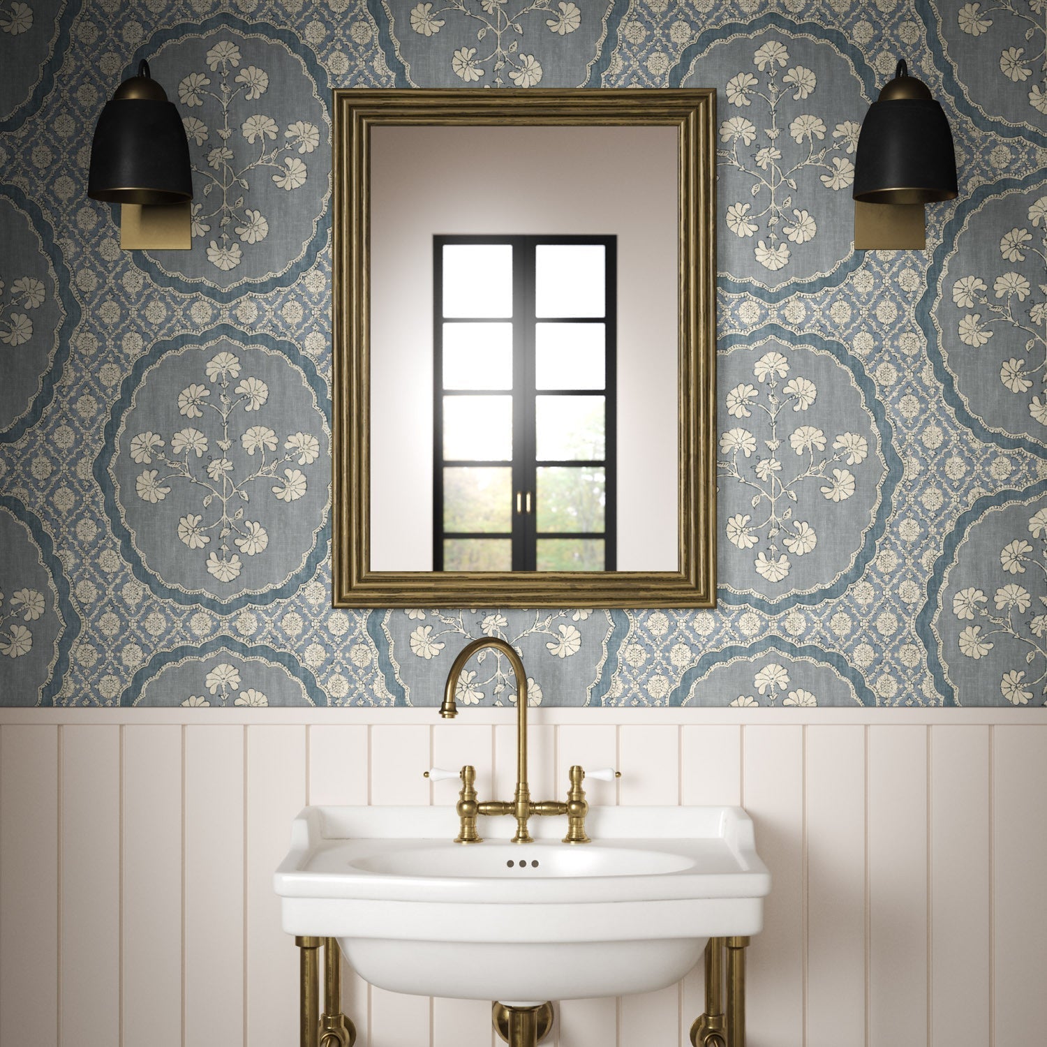 Celeste Wallpaper - Ocean - Warner House - Premier Wallcovering