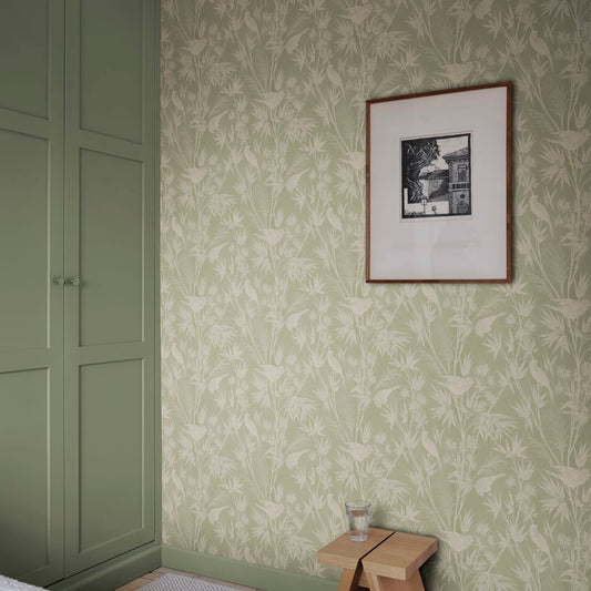 Celeste Wallpaper - Green - Sandberg - S10622 - Premier Wallcovering