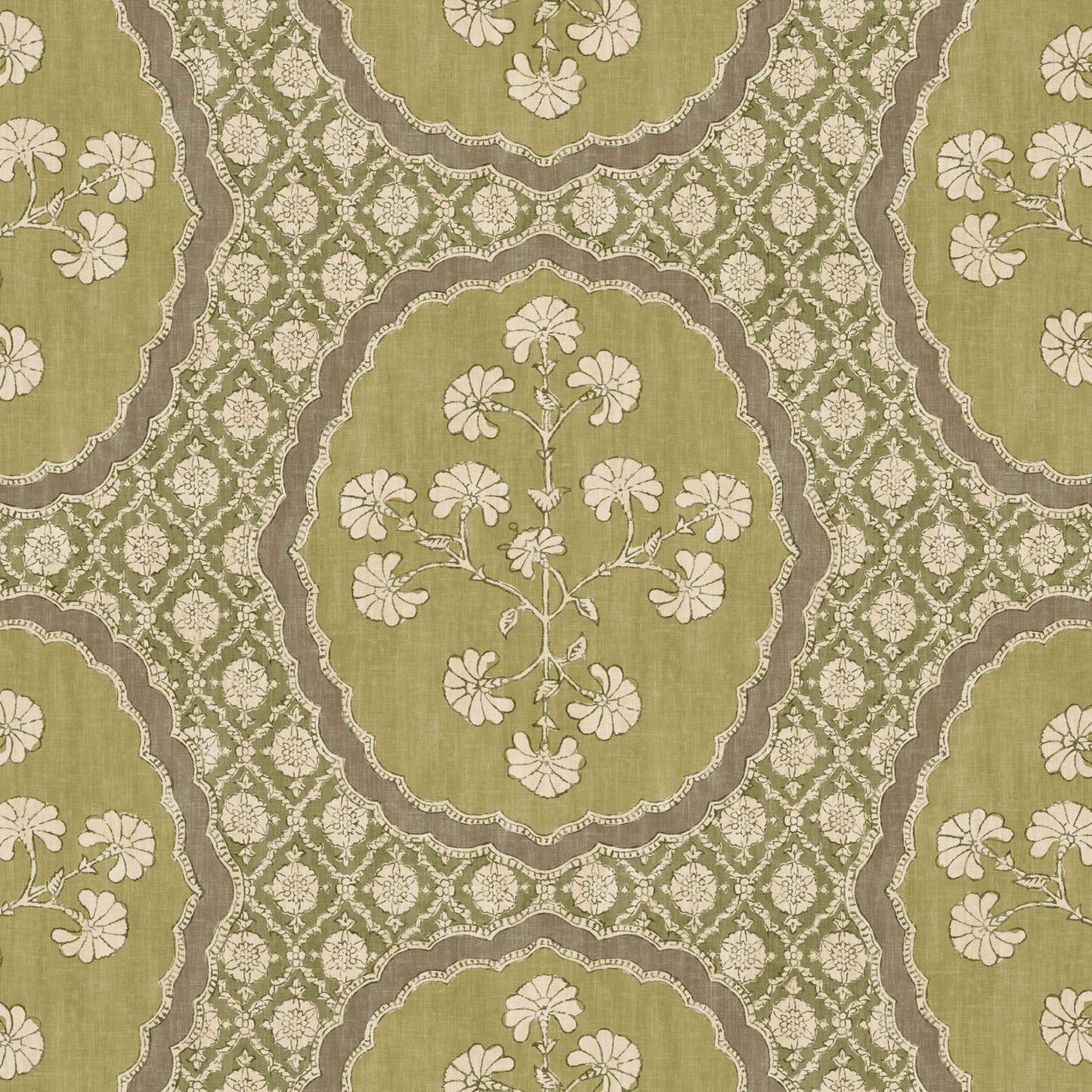 Celeste Wallpaper - Olive - Warner House - Premier Wallcovering