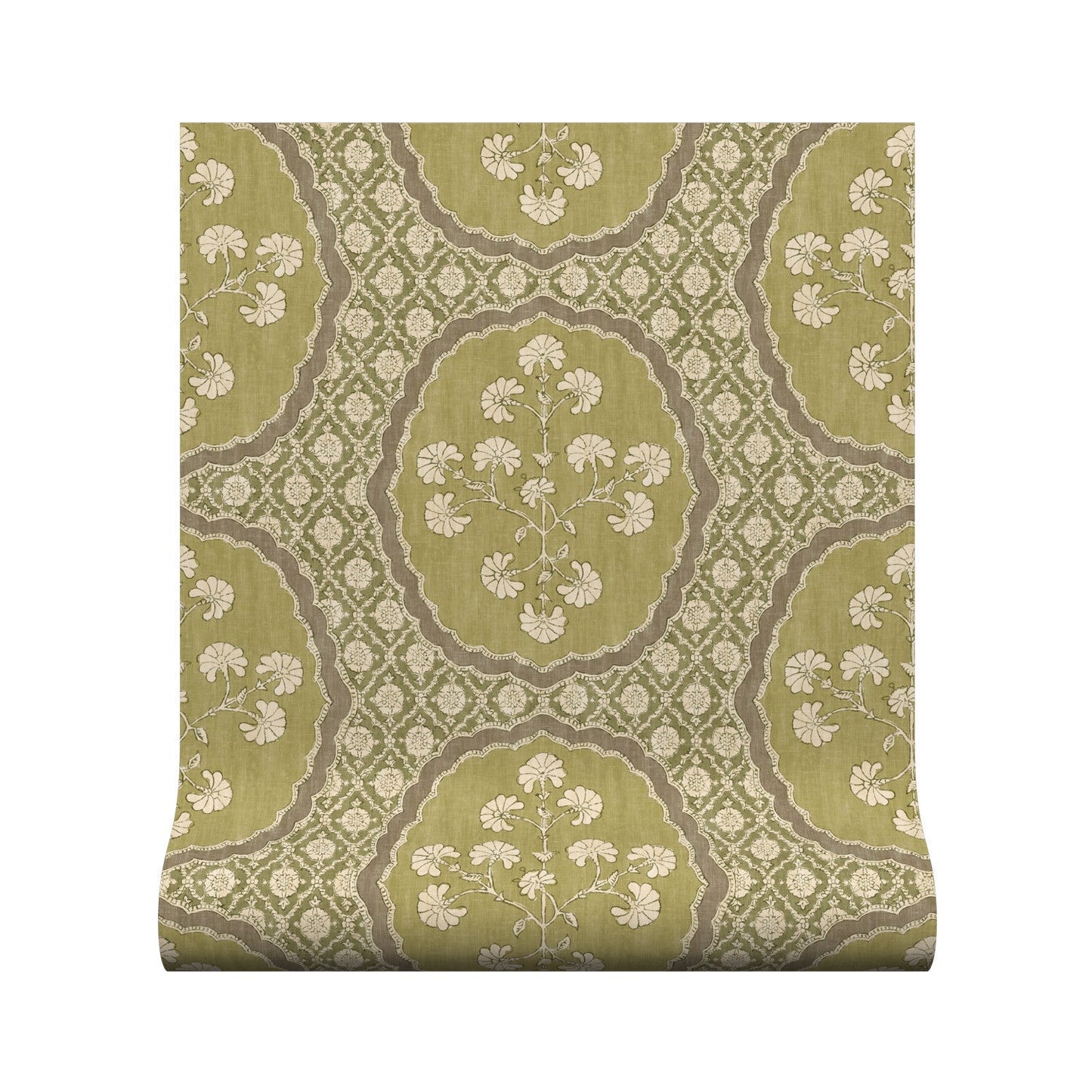 Celeste Wallpaper - Olive - Warner House - Premier Wallcovering