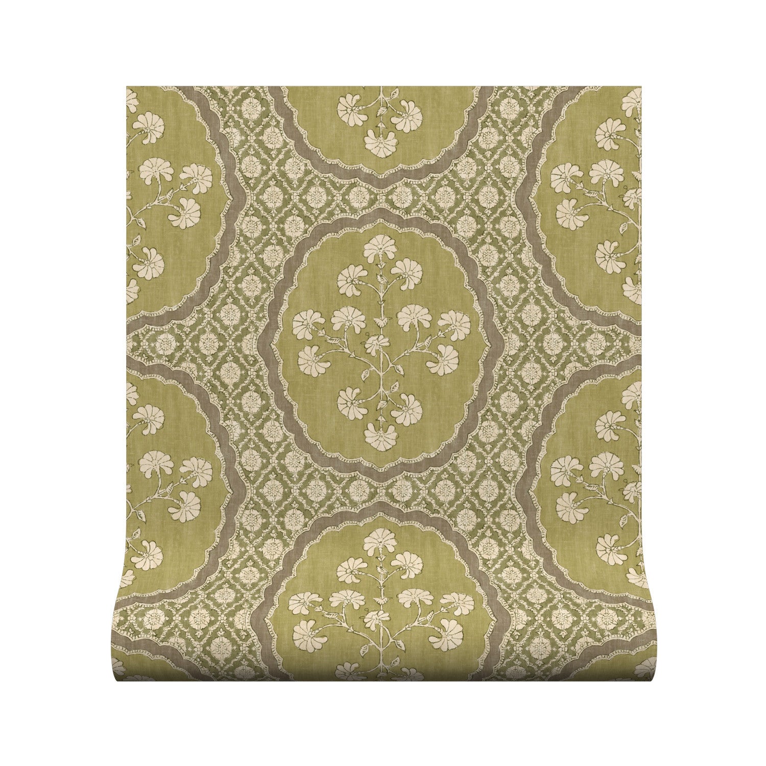 Celeste Wallpaper - Olive - Warner House - Premier Wallcovering