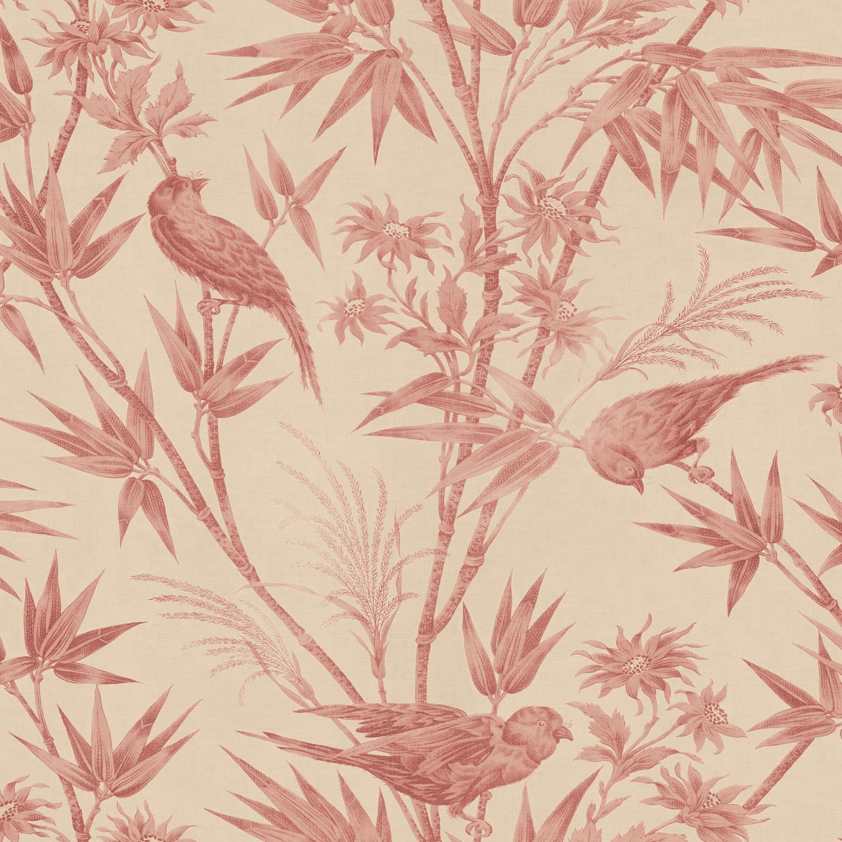 Celeste Wallpaper - Red - Sandberg - S10620 - Premier Wallcovering