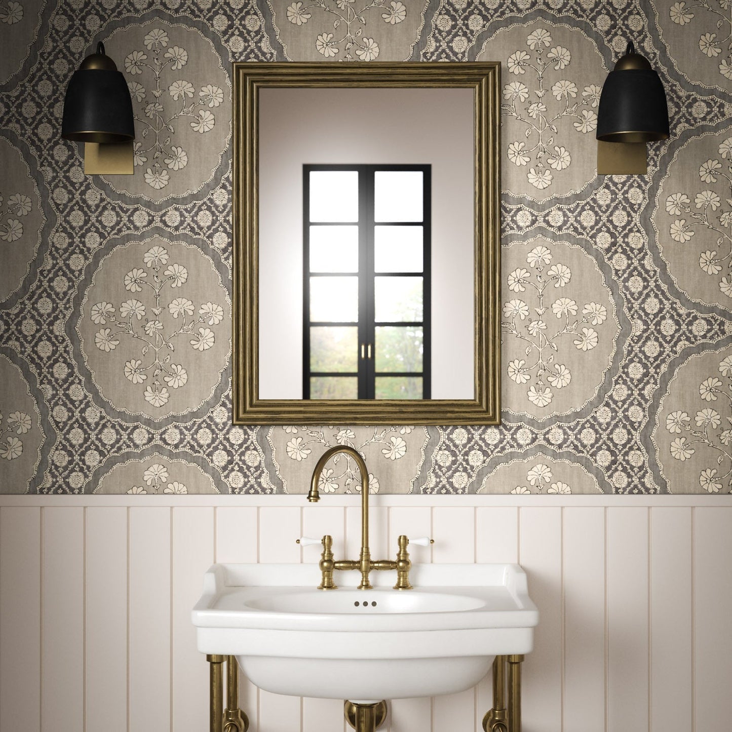 Celeste Wallpaper - Charcoal - Warner House - Premier Wallcovering