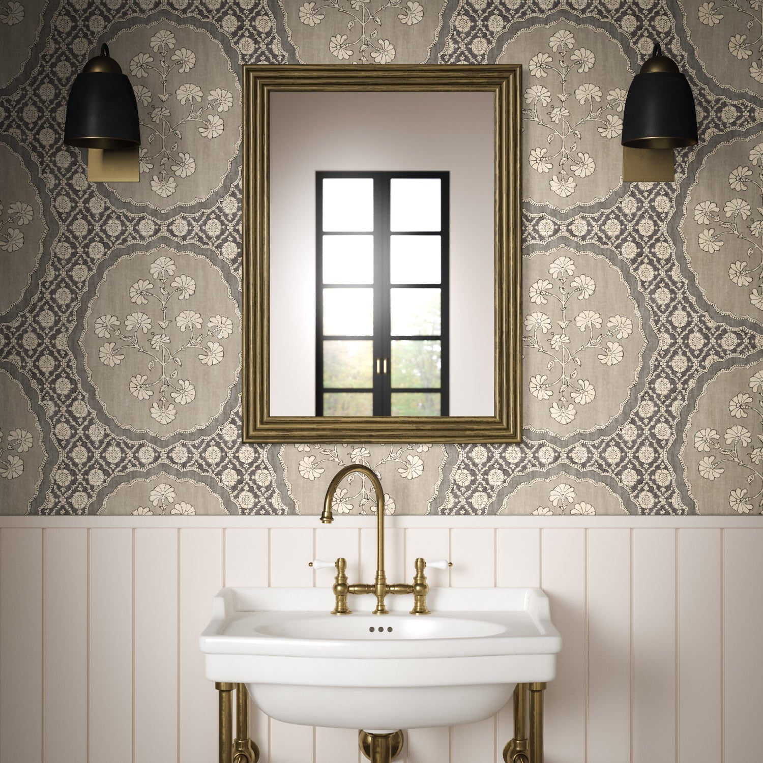 Celeste Wallpaper - Charcoal - Warner House - Premier Wallcovering