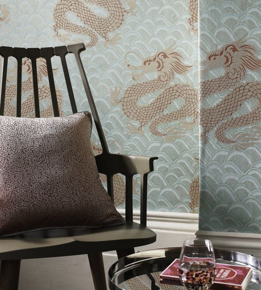 Celestial Dragon Wallpaper - Antique Gold - Matthew Williamson - W6545-02 - Premier Wallcovering