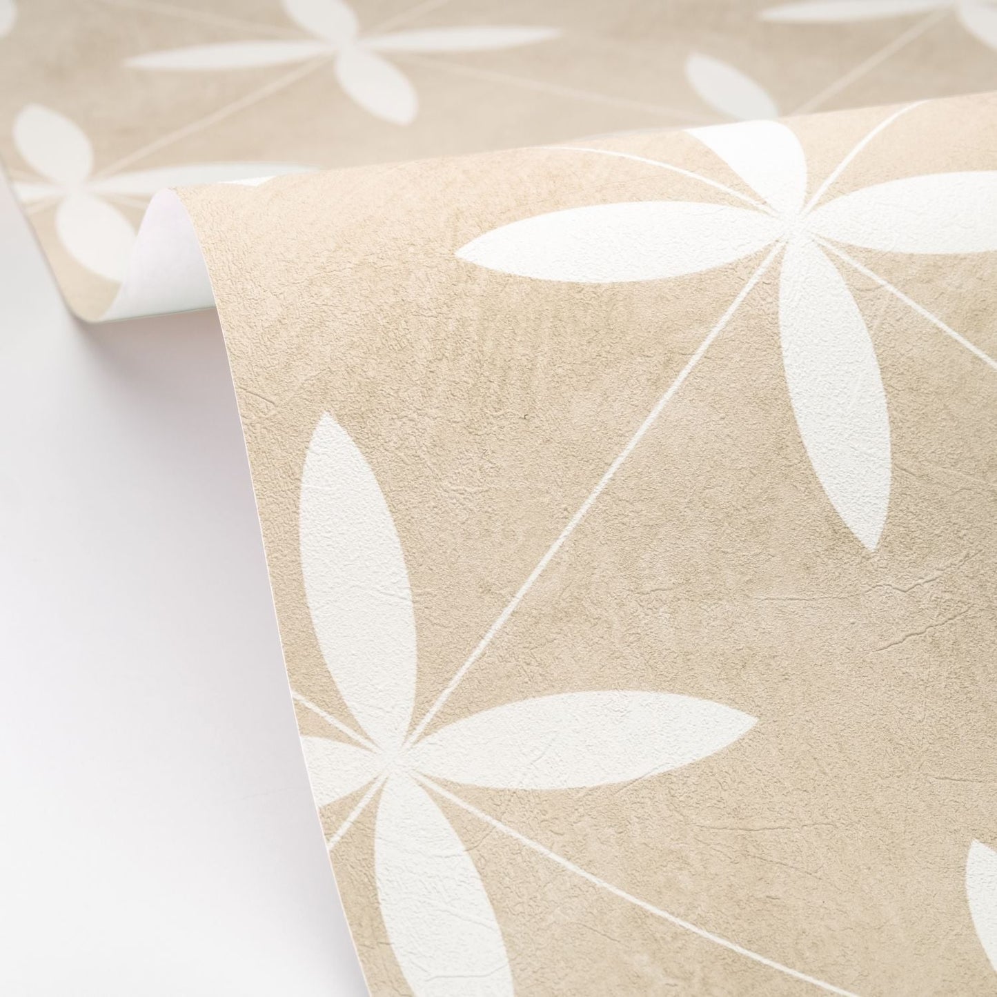 Cement Tiles Wallpaper - Beige - Caselio - 106900132 - Premier Wallcovering