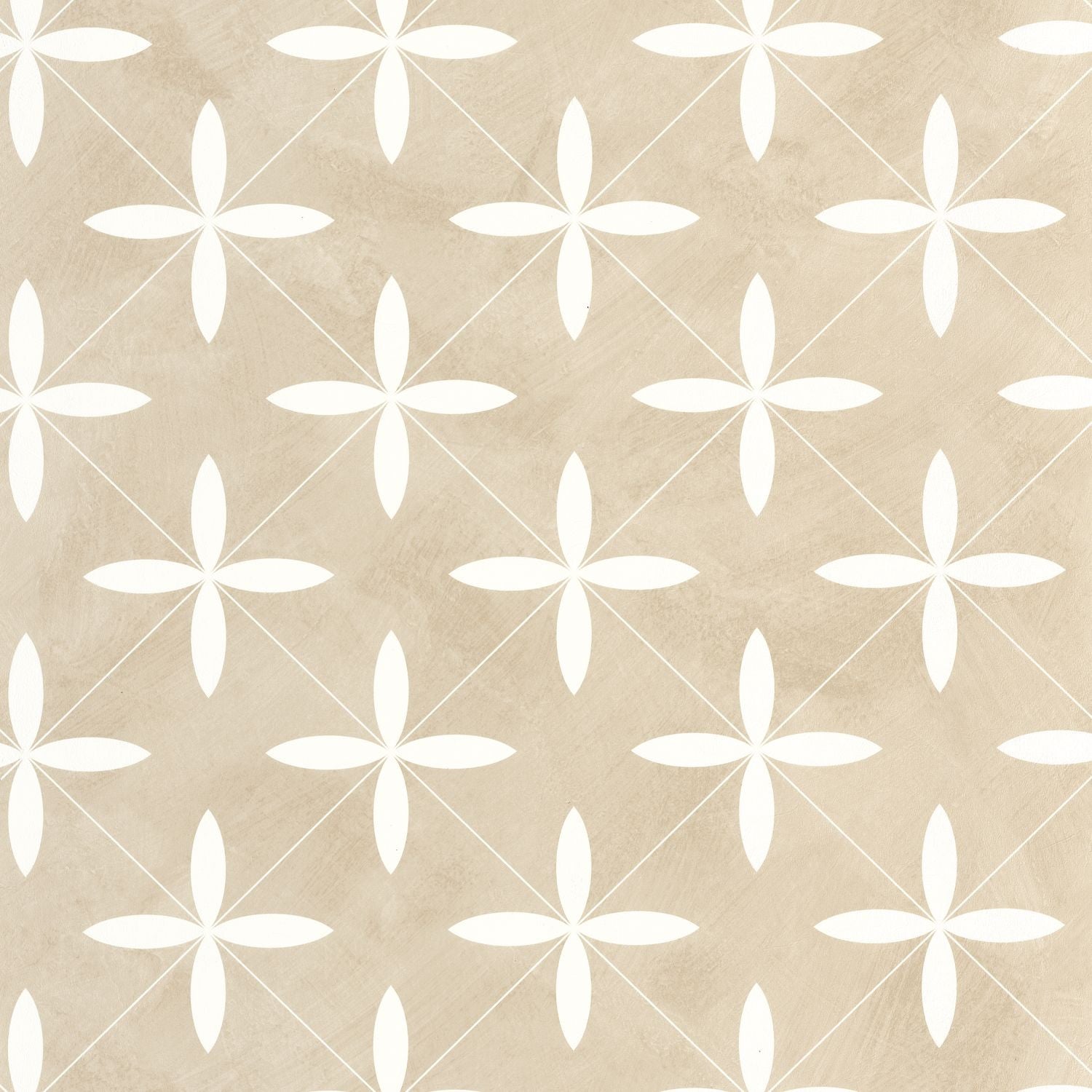 Cement Tiles Wallpaper - Beige - Caselio - 106900132 - Premier Wallcovering