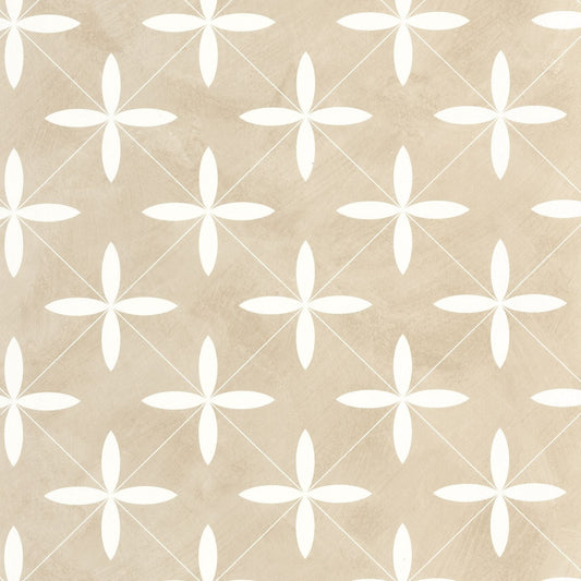 Cement Tiles Wallpaper - Beige - Caselio - 106900132 - Premier Wallcovering