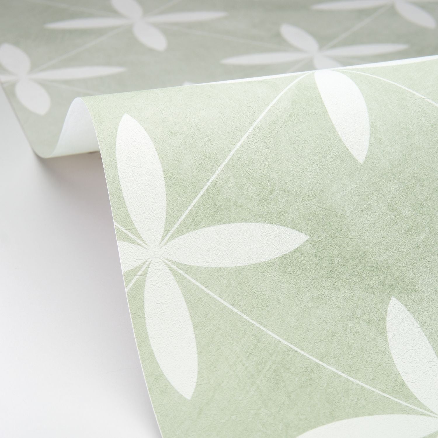 Cement Tiles Wallpaper - Vert d'eau - Caselio - 106900746 - Premier Wallcovering