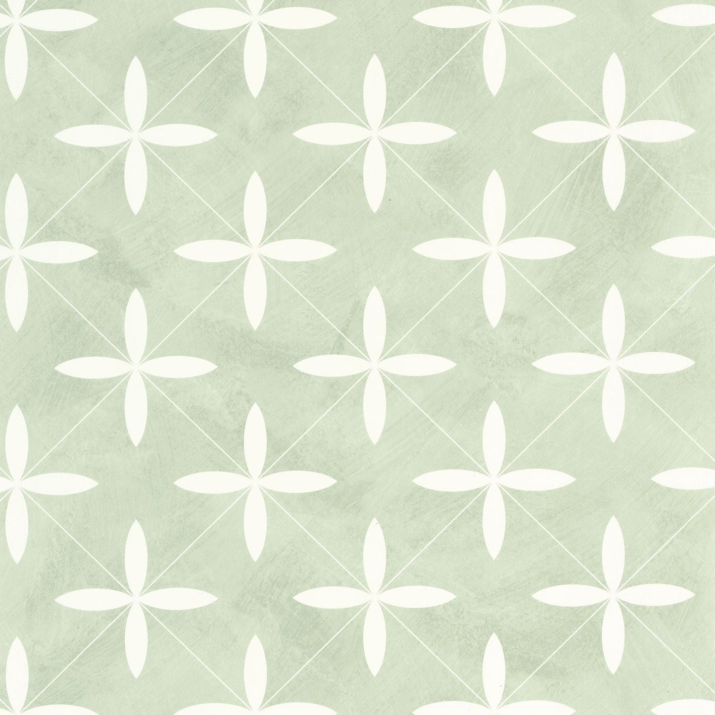Cement Tiles Wallpaper - Vert d'eau - Caselio - 106900746 - Premier Wallcovering