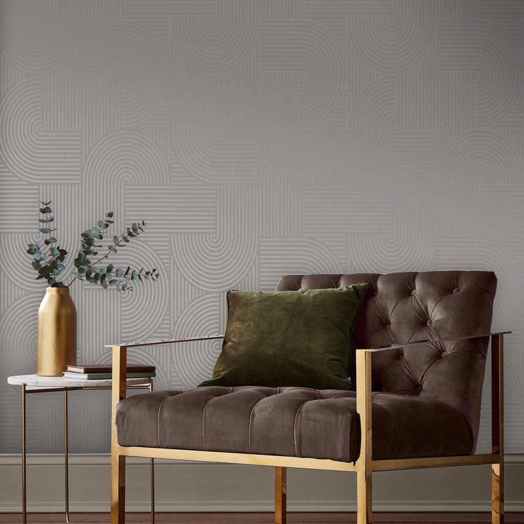 Centra Wallpaper - Taupe - Graham & Brown - 118041 - Premier Wallcovering