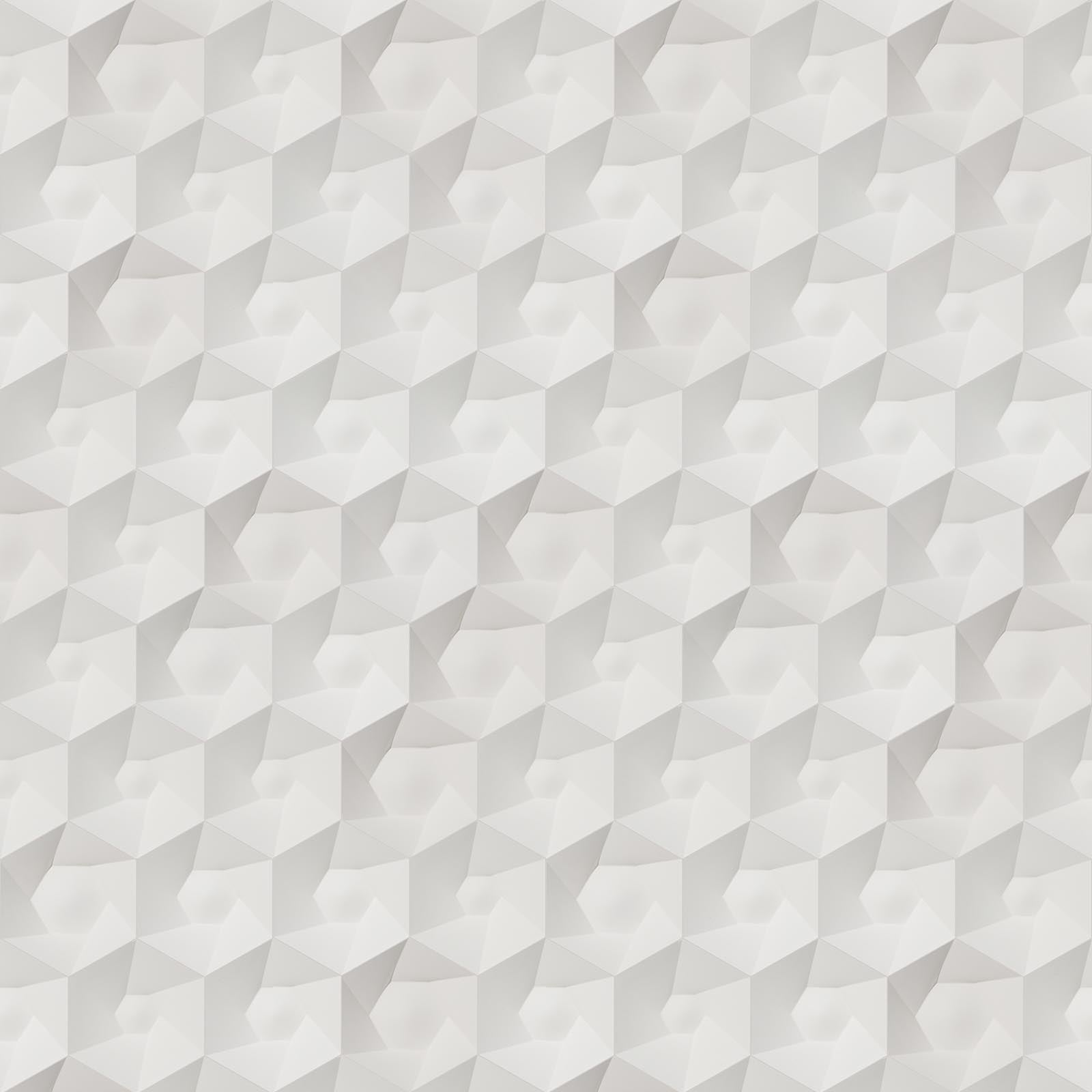 Ceramics Hexa Wallpaper - Silver - NLXL - VOS - 01 - Premier Wallcovering